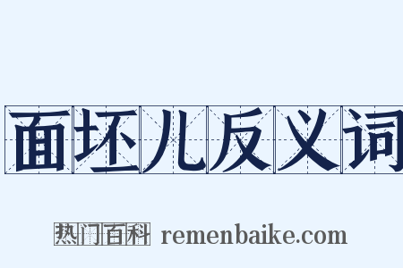 面坯儿反义词是什么意思的图片